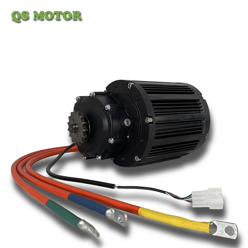 Qsmotor 12inch 5000w 72v 90kph 2wd dual nabe motor mit EM200-2sp